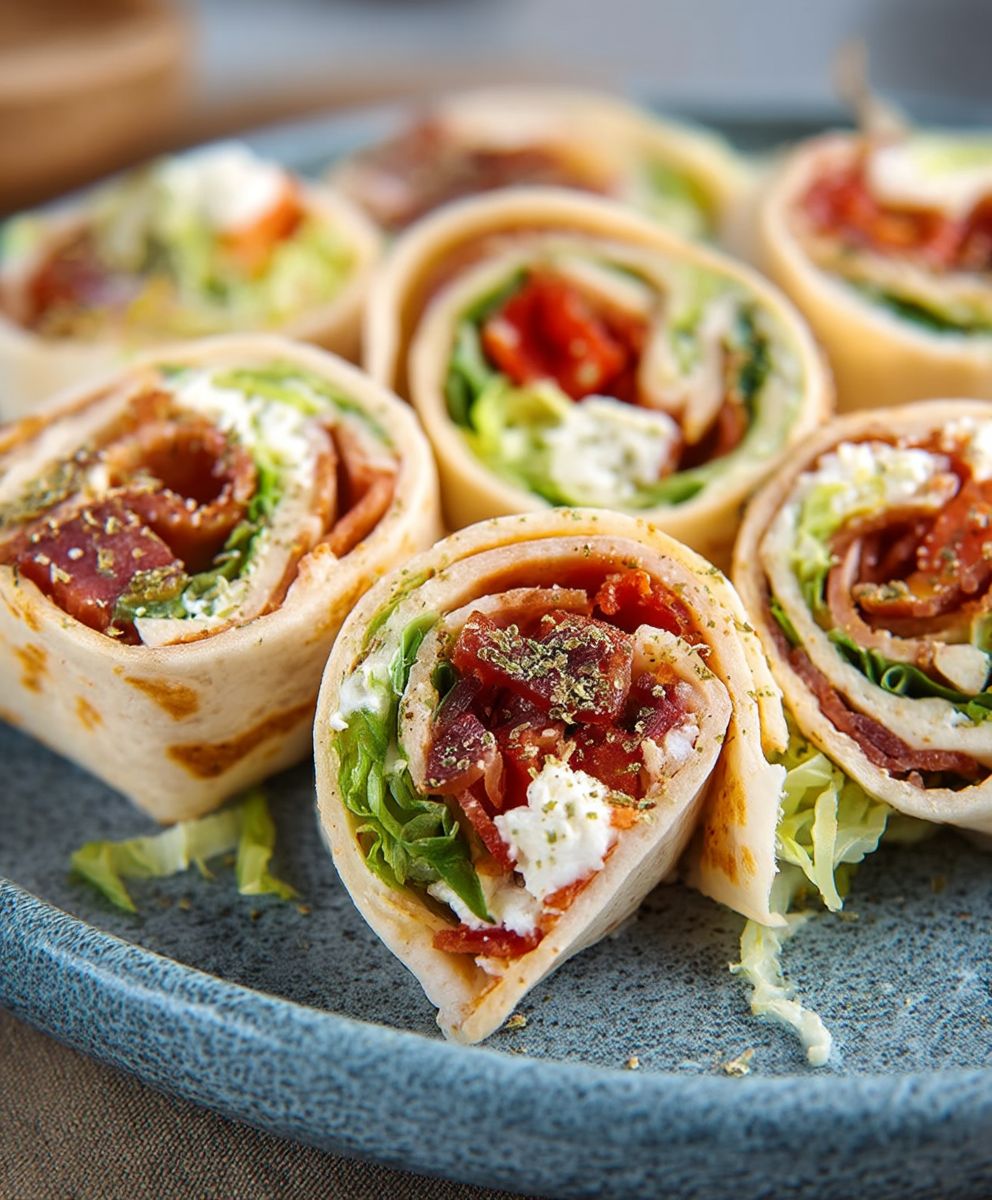 Wrap Röllchen Fingerfood mit Frischkäse, kalter Party Snack image 2