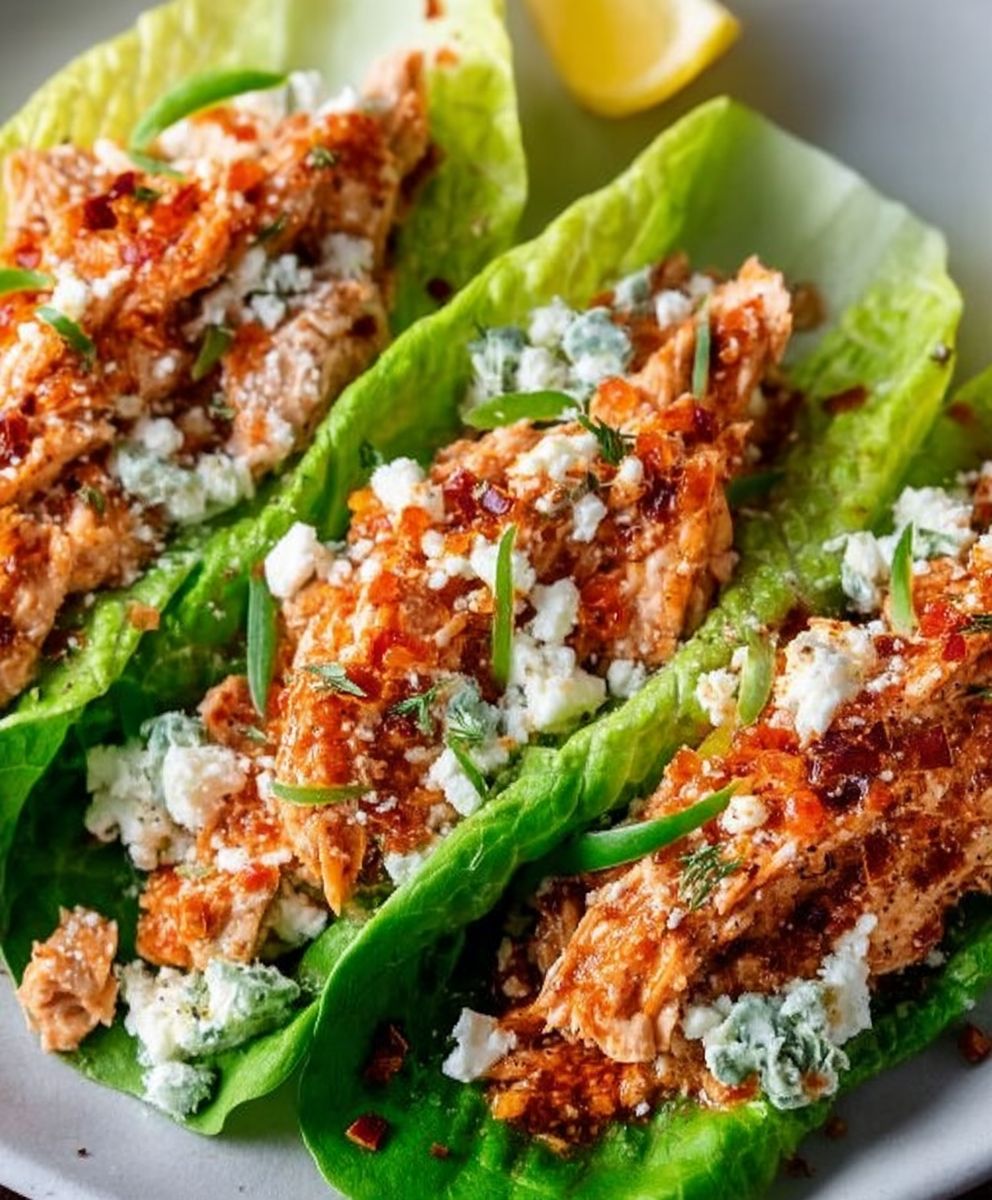 Buffalo Chicken Salat-Wraps | 35 g Protein & wenig Kohlenhydrate image 2