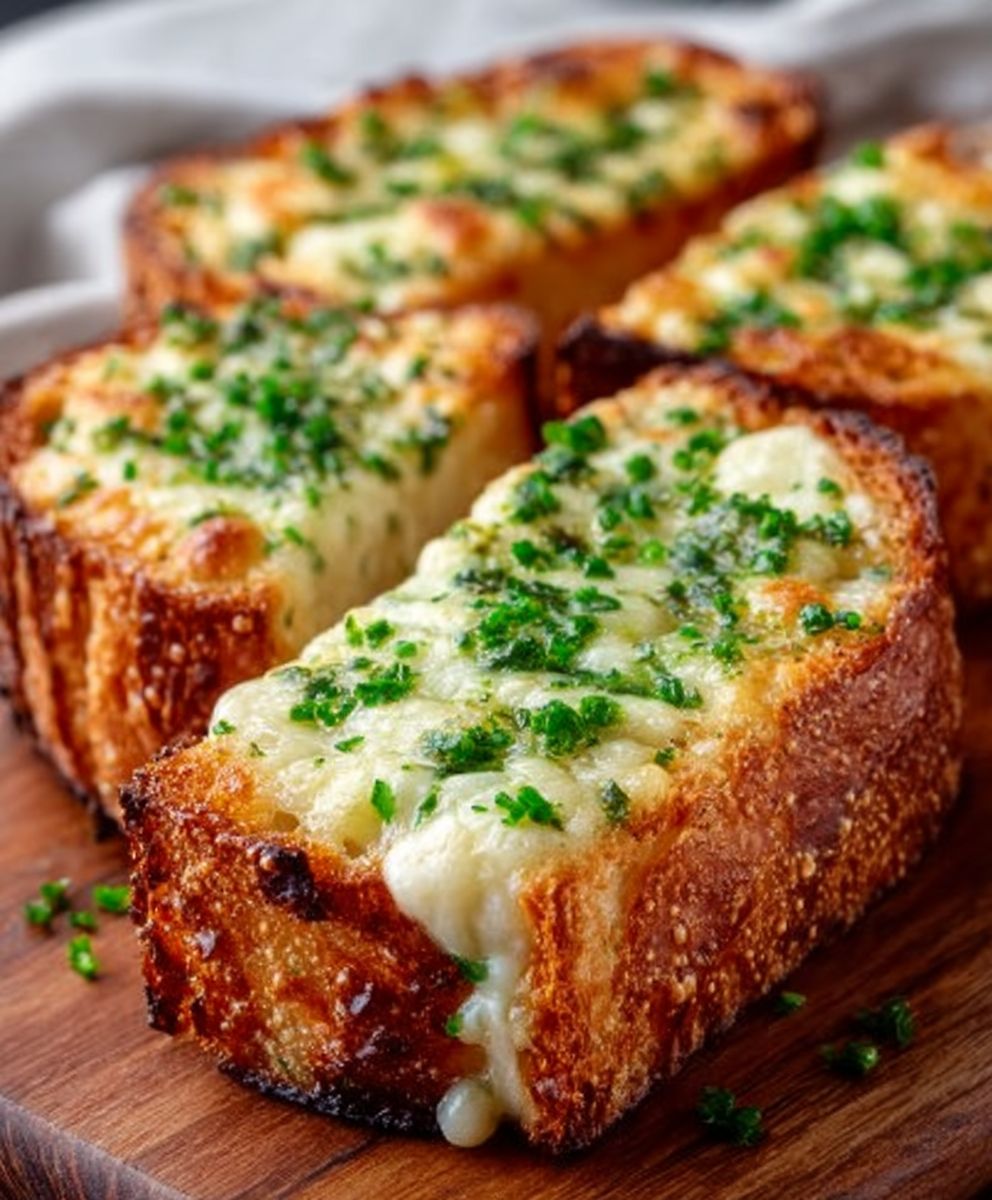 Einfach zu schneidendes Käse-Knoblauchbrot – knusprige, backbare, köstliche, einfache und käsige Rezepte image 2