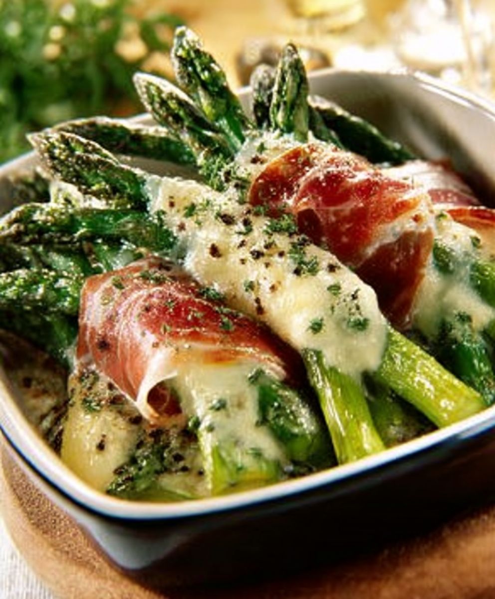 Grüner Spargel mit ofenfrischem Turkey Prosciutto, ein kohlenhydratarmes Spargelrezept image 2