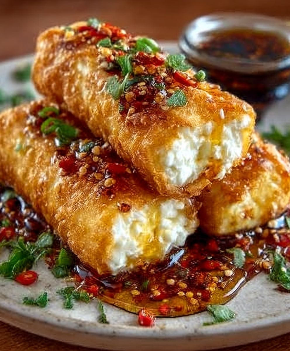 Ofengebratene Feta-Röllchen mit Chili-Honig image 2