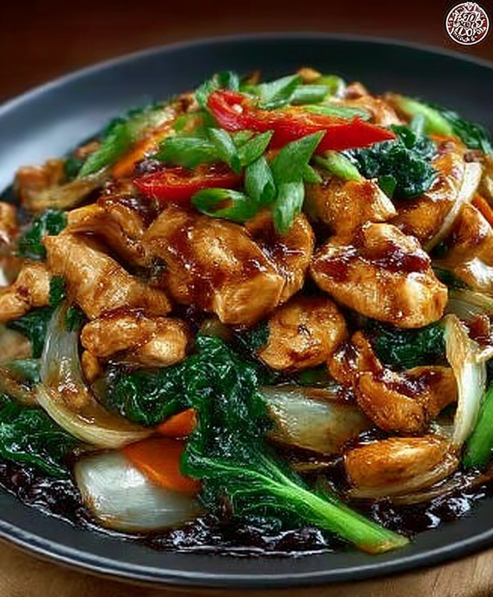 Chinesische Hähnchenpfanne mit Spitzkohl und Zwiebel image 2