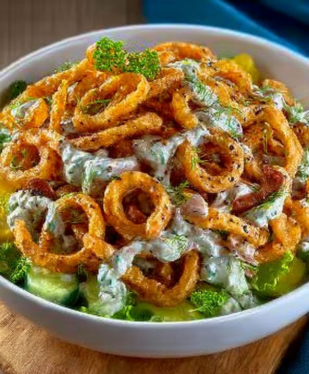 Curly Fries Salat mit cremigem Dressing image 2