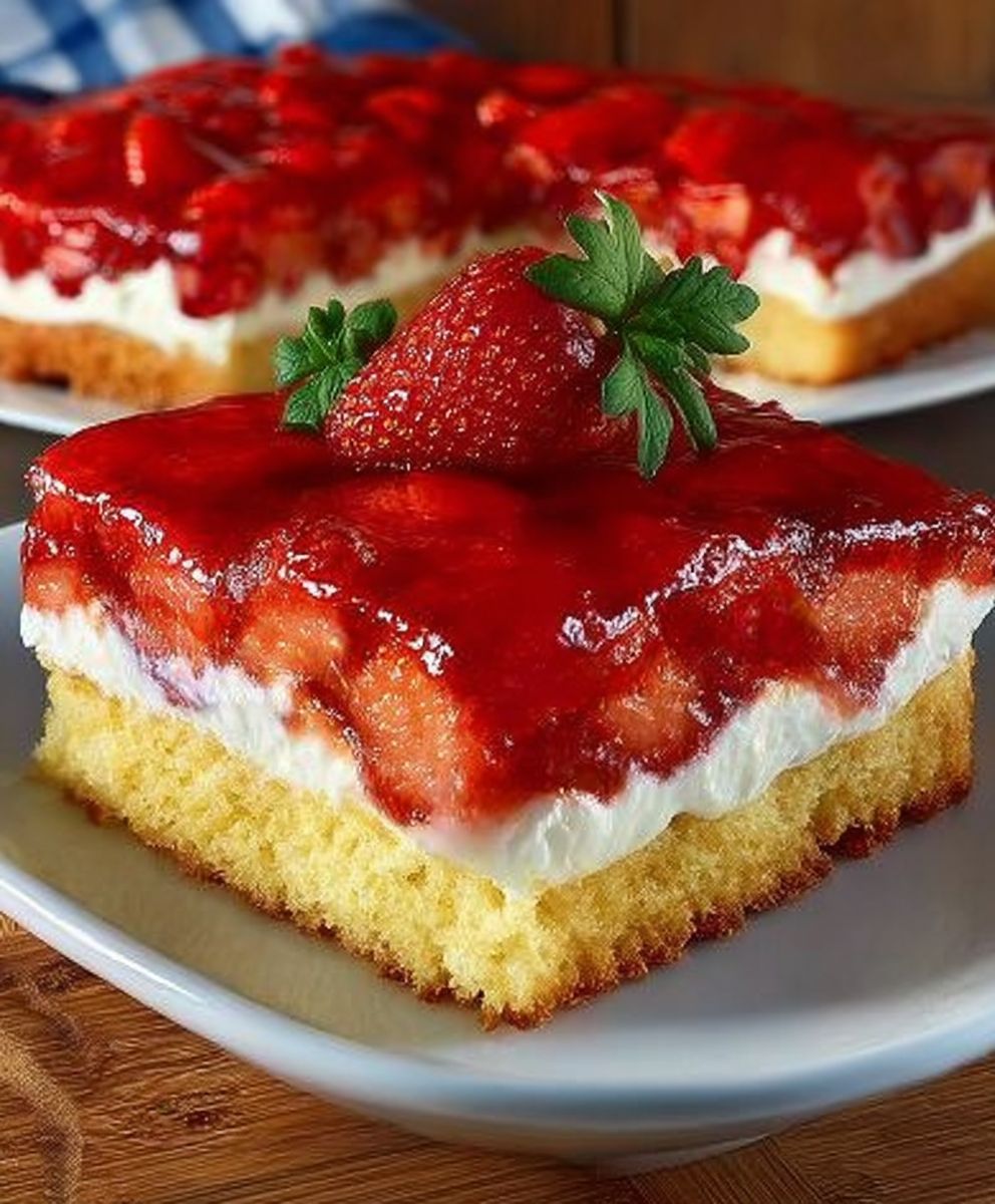 Erdbeerkuchen mit Vanillepudding image 2
