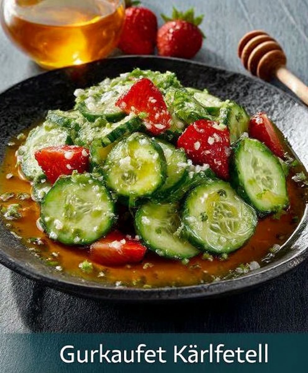 Gurken-Erdbeer-Salat – Erfrischendes Sommerrezept image 2