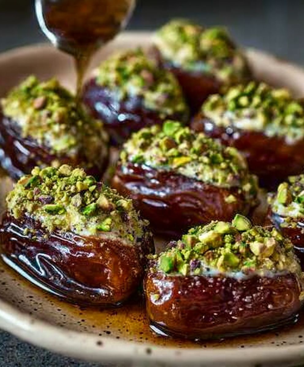 Honey Pistachio Ricotta Stuffed Dates image 2