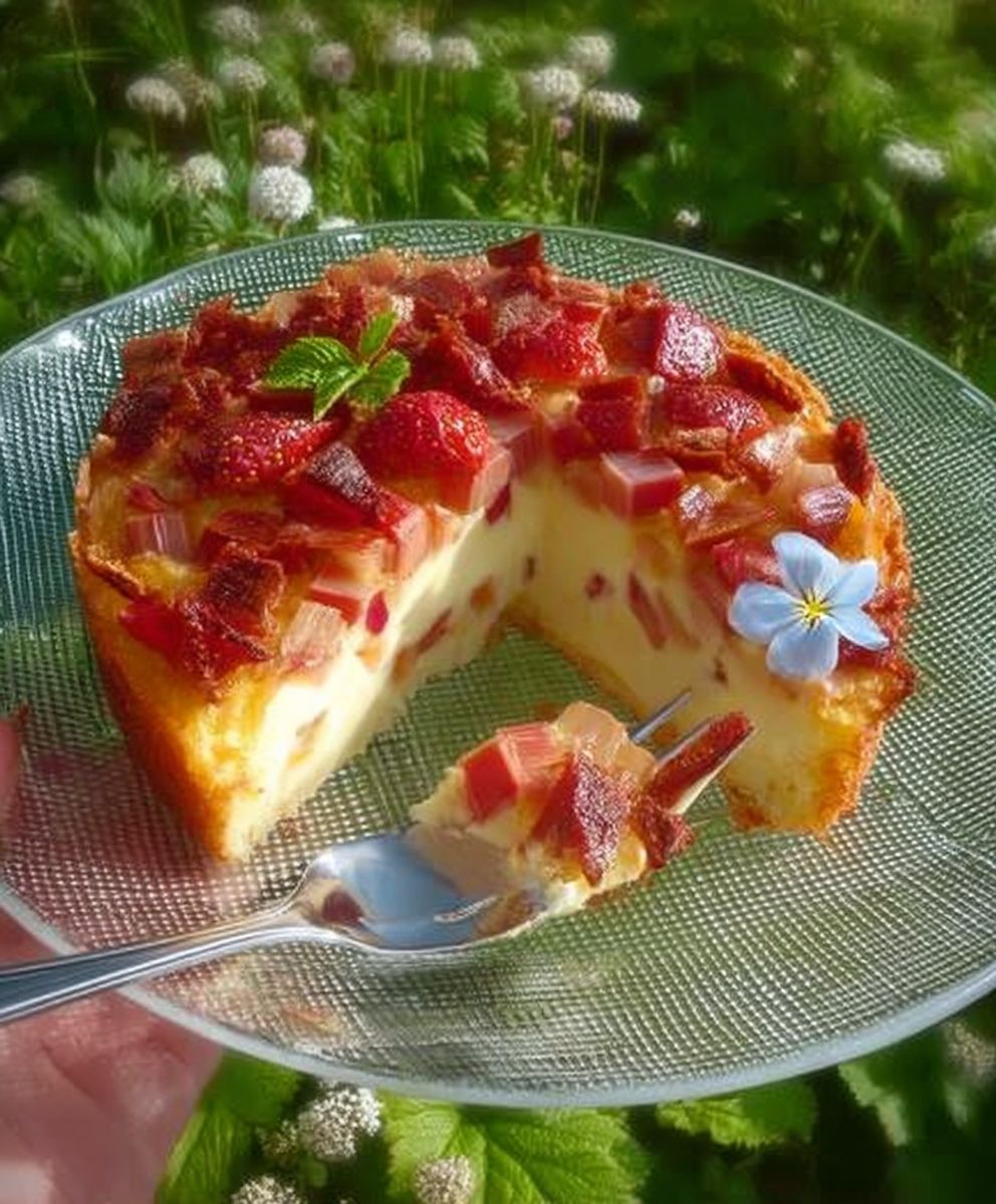 Schmandkuchen mit Rhabarber – süß & würzig image 2